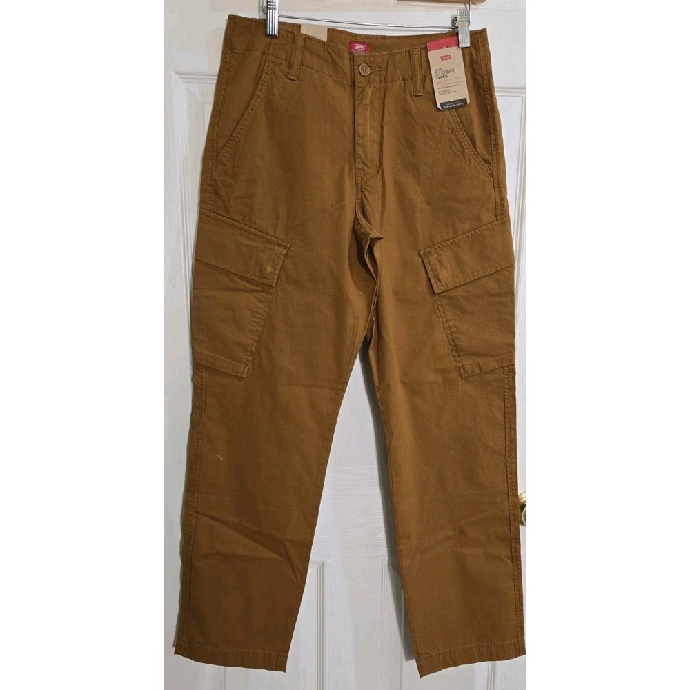 Levi's XX Cargo Taper Pants Mens 29x32 Stretch Sits Below Waist Ginger Brown NEW
